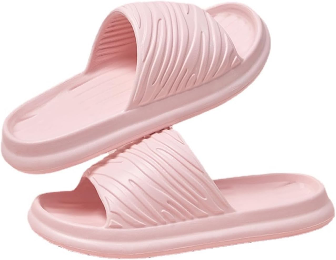 

Тапочки-подушечки для женщин и мужчин, шлепанцы, сандалии для душа, шлепанцы Cloud Slides с толстой подошвой Srdmuph, розовый