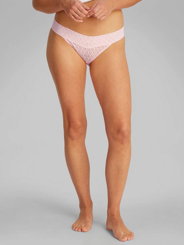 

Бикини с низкой посадкой и отделкой кружевом Logo Lace Calvin Klein, Buff Pink