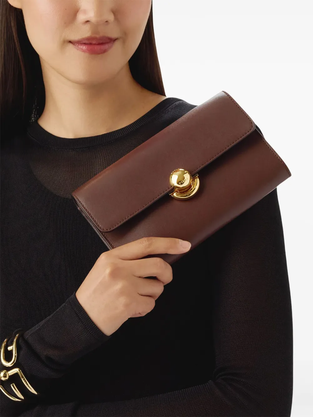 

Мини-сумка с застежкой Furla, коричневый