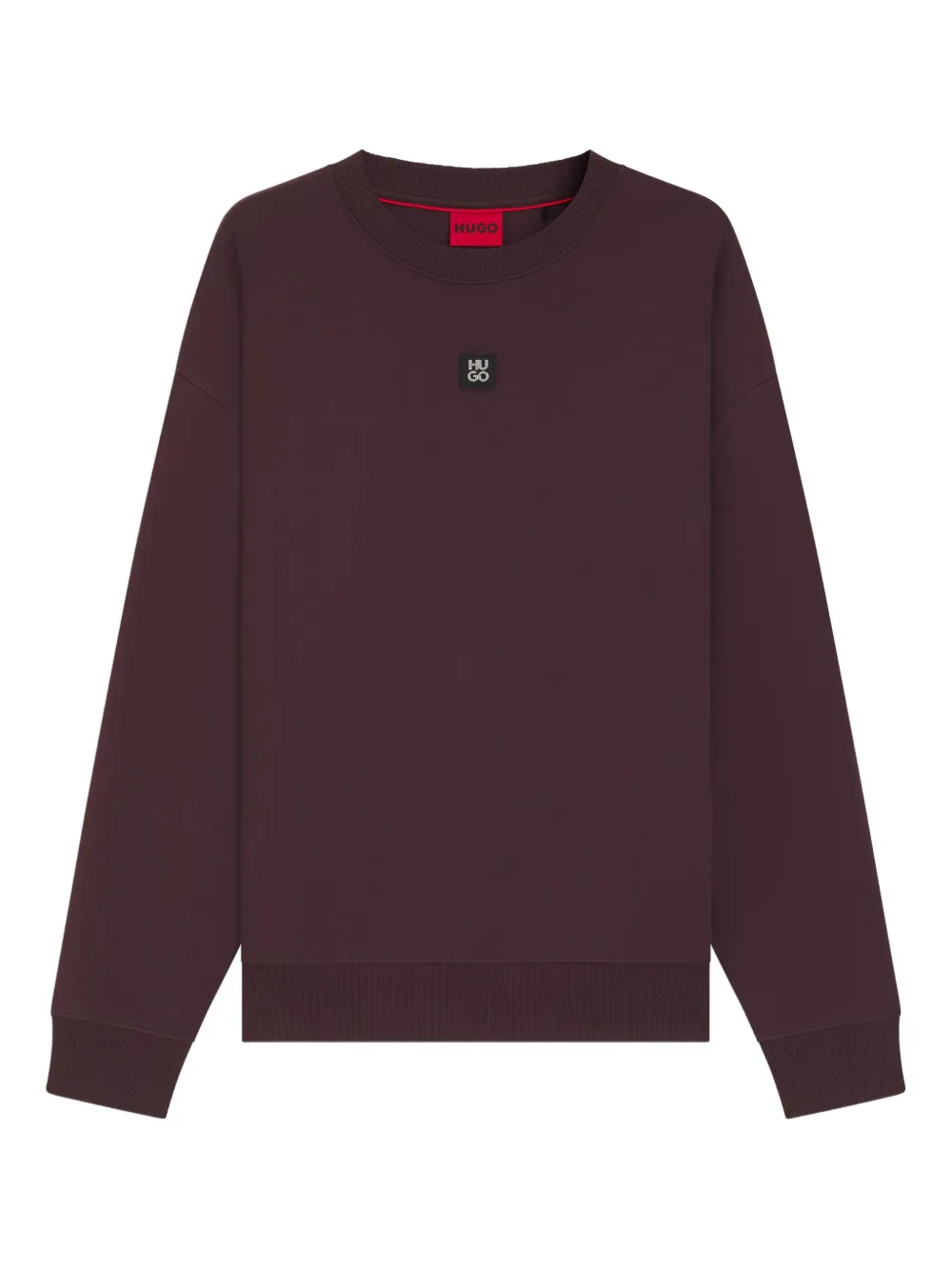 

Свитер с нашивкой-логотипом Hugo, коричневый