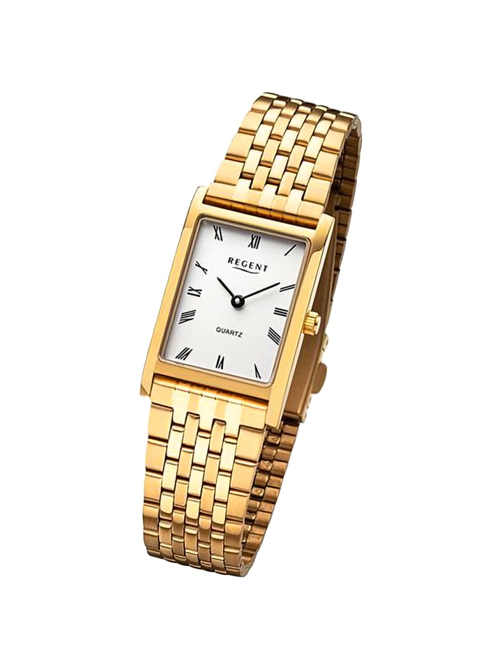 

Аналоговые наручные часы Regent, металлический браслет, золото, очень большой размер (примерно 22х34 мм)