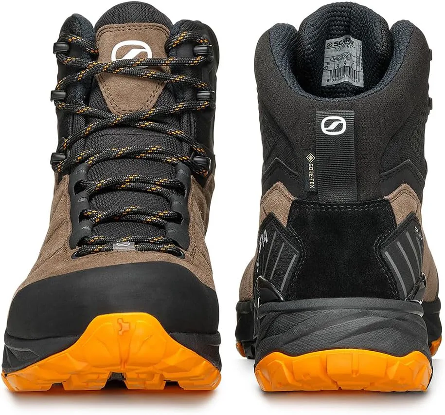 Мужские походные ботинки SCARPA Rush TRK GTX с водонепроницаемой мембраной Gore-Tex, легкие, коричневый/оранжевый — фото 2