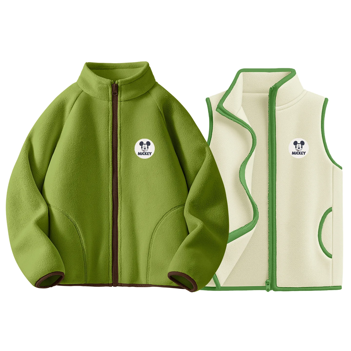 Детский спортивный костюм с круглым вырезом Disney, [Thickened Thermal]Dichi Medium Round Hook-and-Loop K Matcha Green+Dichi Medium Round Hook-and-Loop K Matcha Green — фото 4