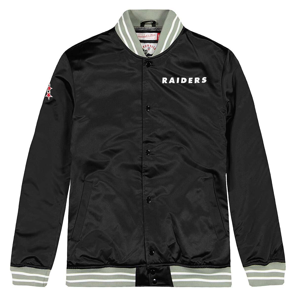

Куртка NFL OAKLAND RAIDERS HEAVYWEIGHT SATIN JACKET Mitchell And Ness, цвет Schwarz