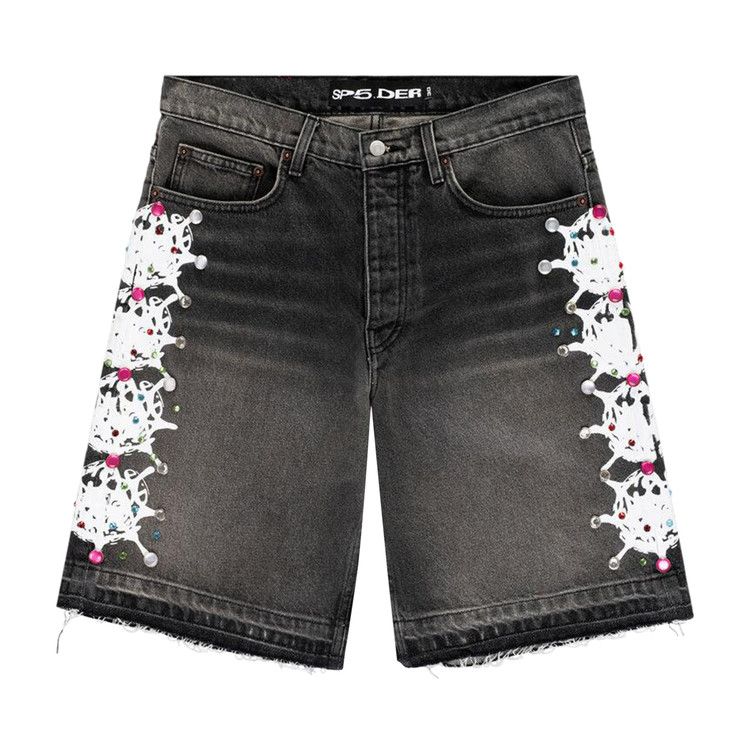 

Шорты Sp5der Web Stone Denim Shorts, Black Wash