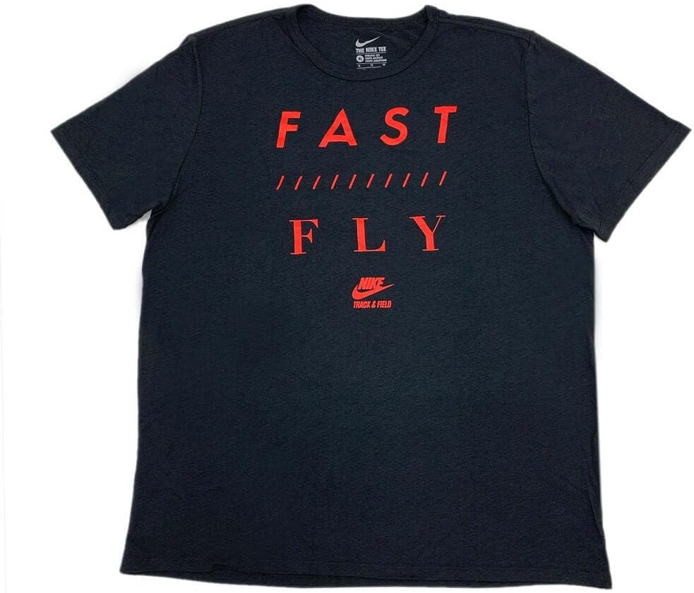 Футболка Nike Mens Track And Field Fast Fly черная/красная 3XL, Black / Red — фото 2