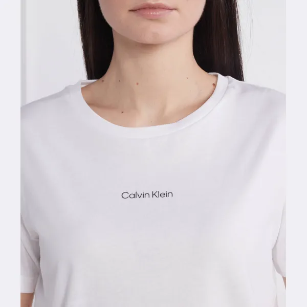 Футболка стандартного кроя с микрологотипом Calvin Klein, белый — фото 4