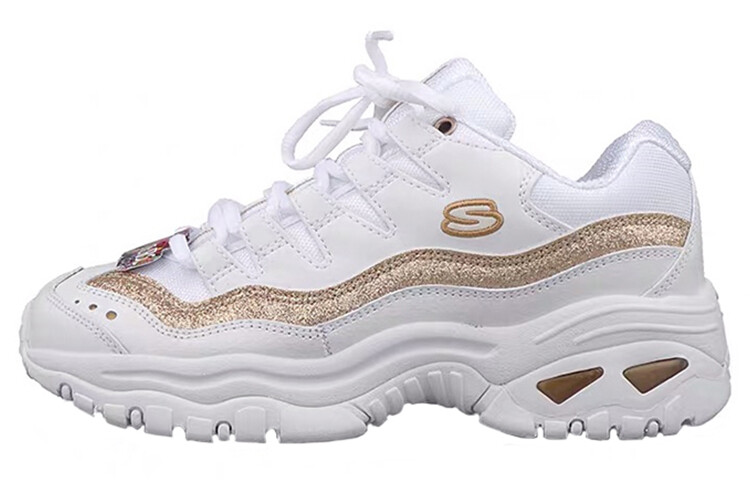 Кроссовки Skechers D'lites Running Shoes White/Gold Women's