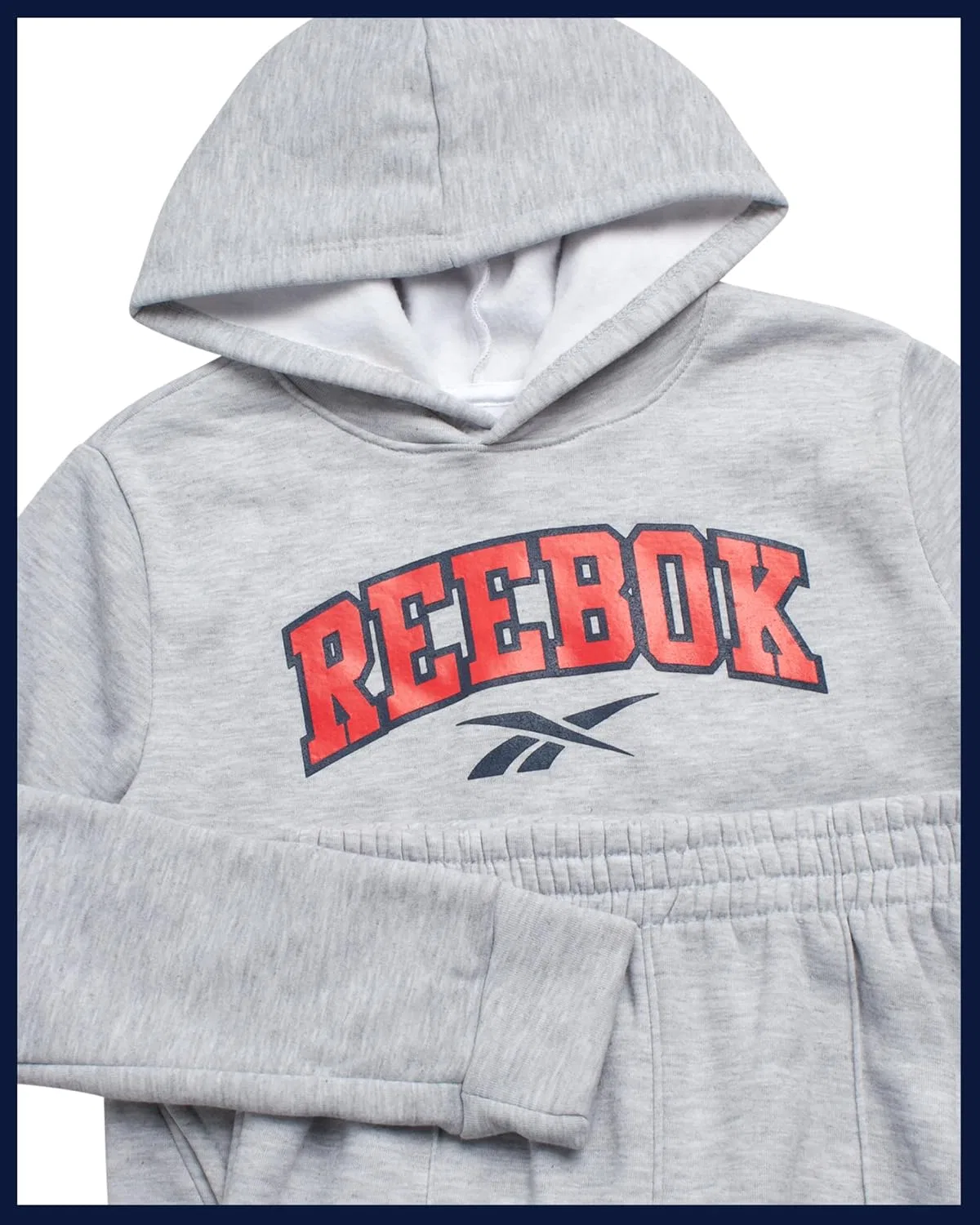 Детский спортивный костюм из флиса Reebok, 2 предмета, серый — фото 4