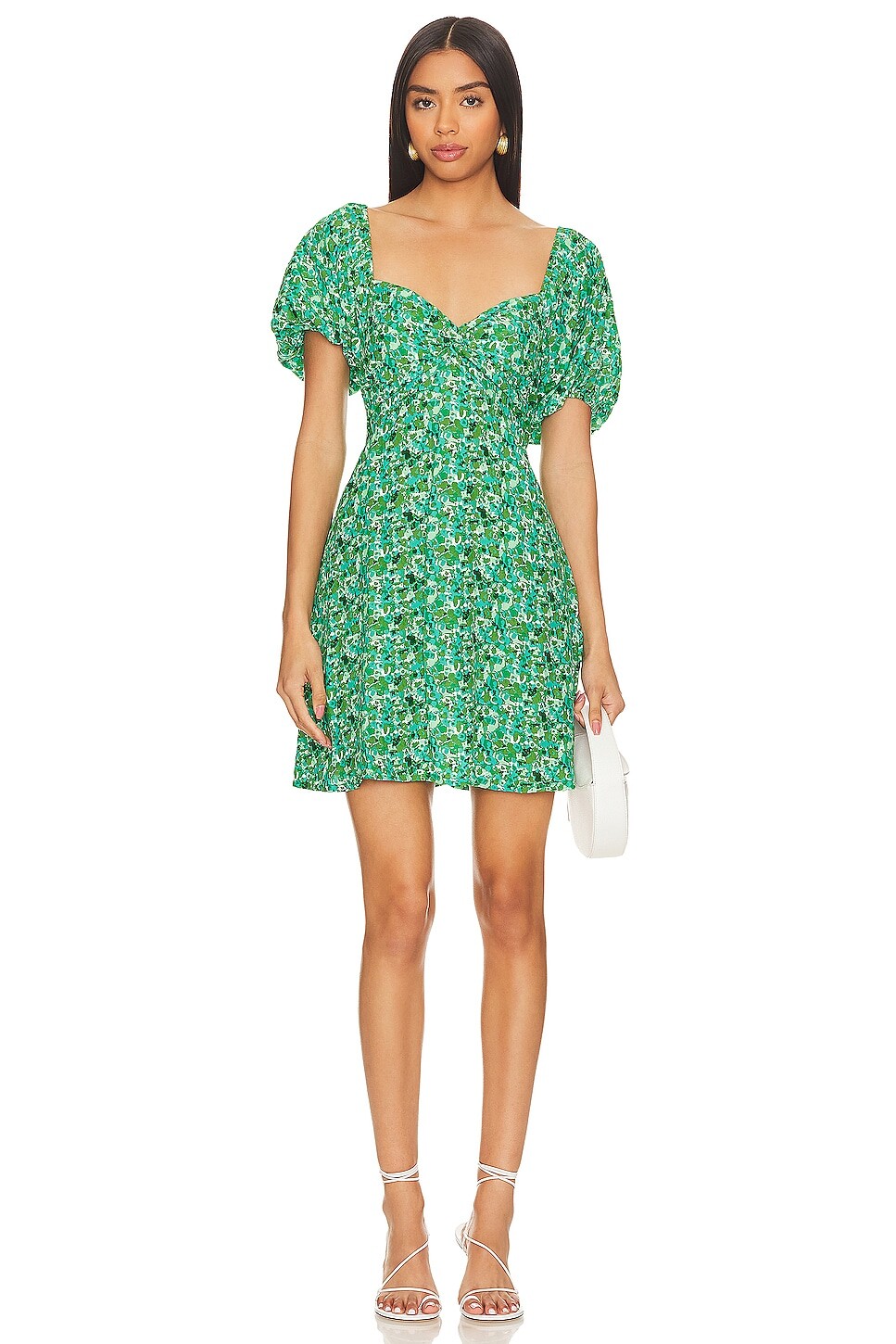 

X revolve мини-платье элисса Faithfull The Brand, зеленый