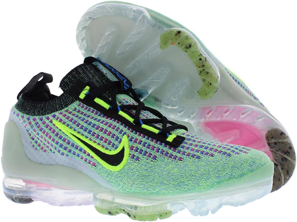 Кроссовки Nike Boys' Air Vapormax 2021 FK, черный/синий — фото 4