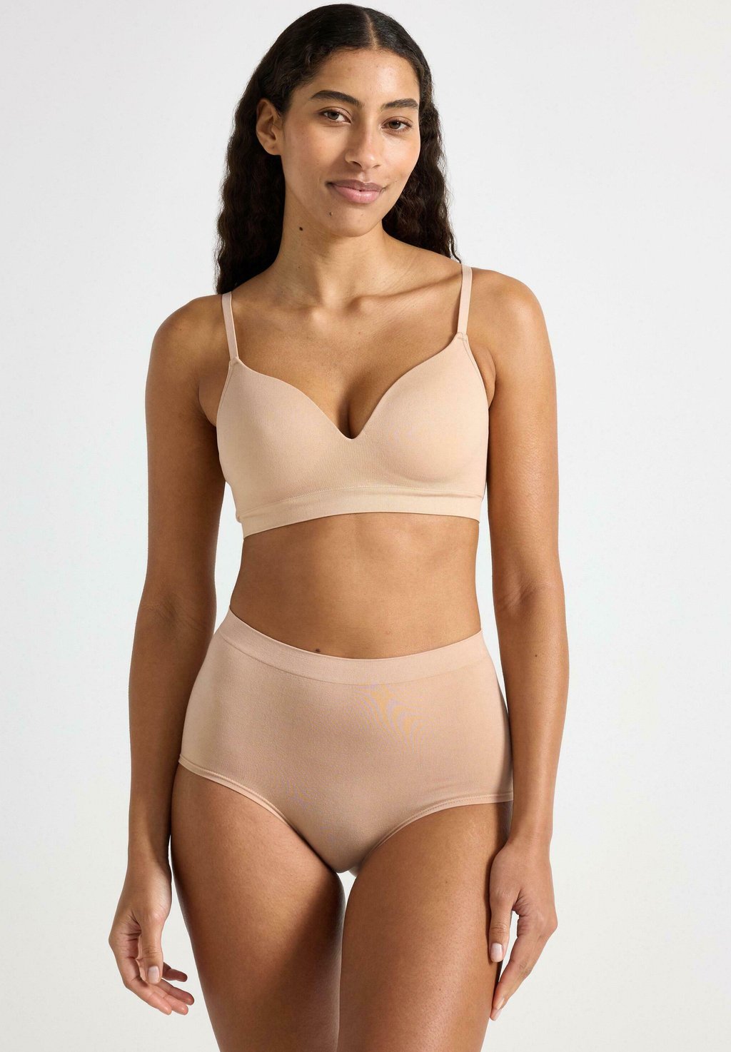 

Трусы 3-PACK SEAMLESS WITH WAIST Lindex, светло-коричневый