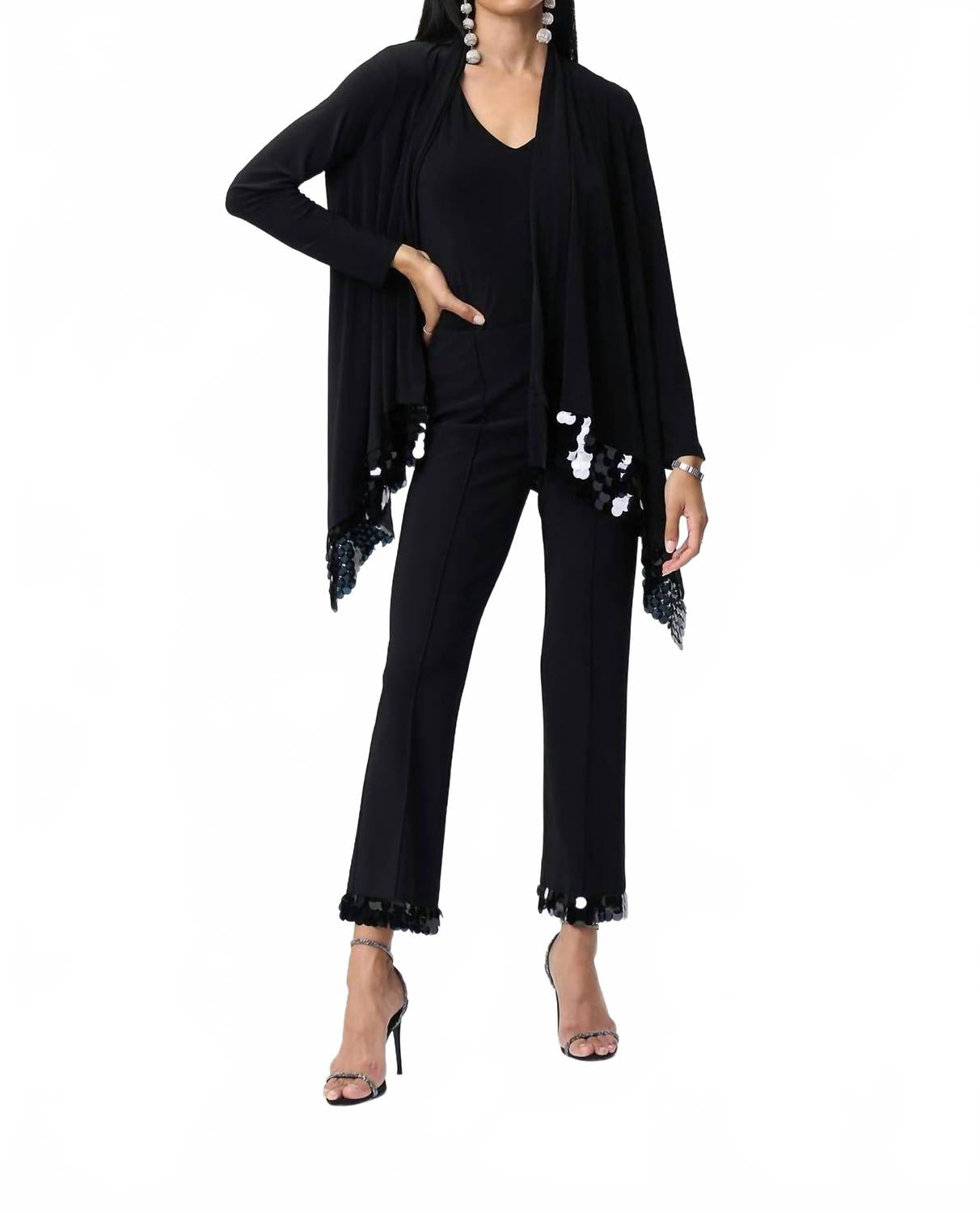 

Joseph Ribkoff Брюки с пайетками, черные