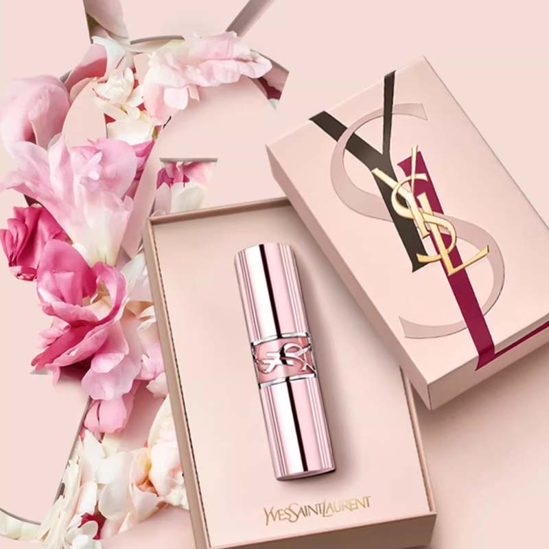 SAINT LAURENT Розовая помада-бальзам tube box limited edition с зеркальным финишем, увлажняющая и питательная, 3.1г — фото 3