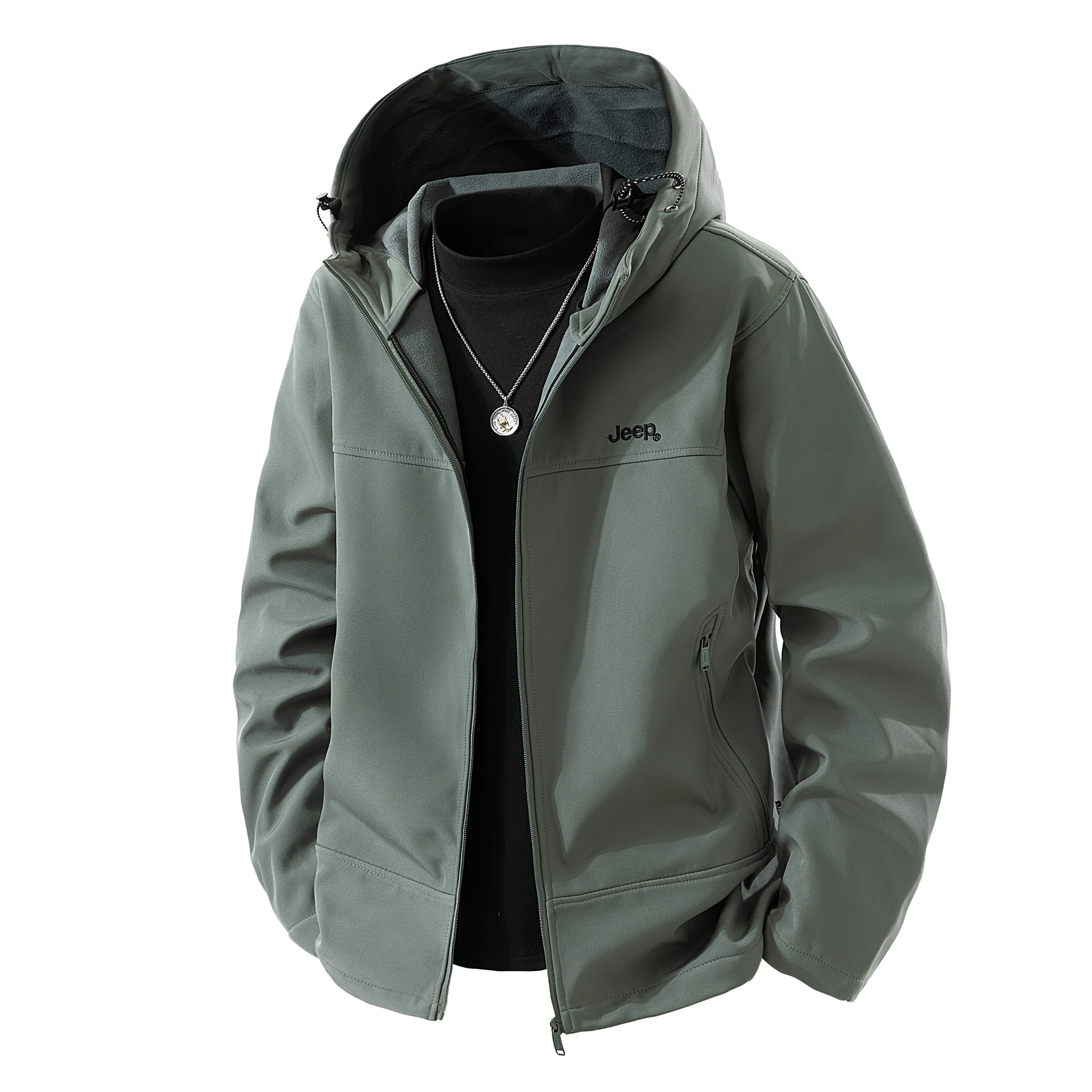 

Куртка Unisex Hooded Thickened Workwear Jeep, moss army