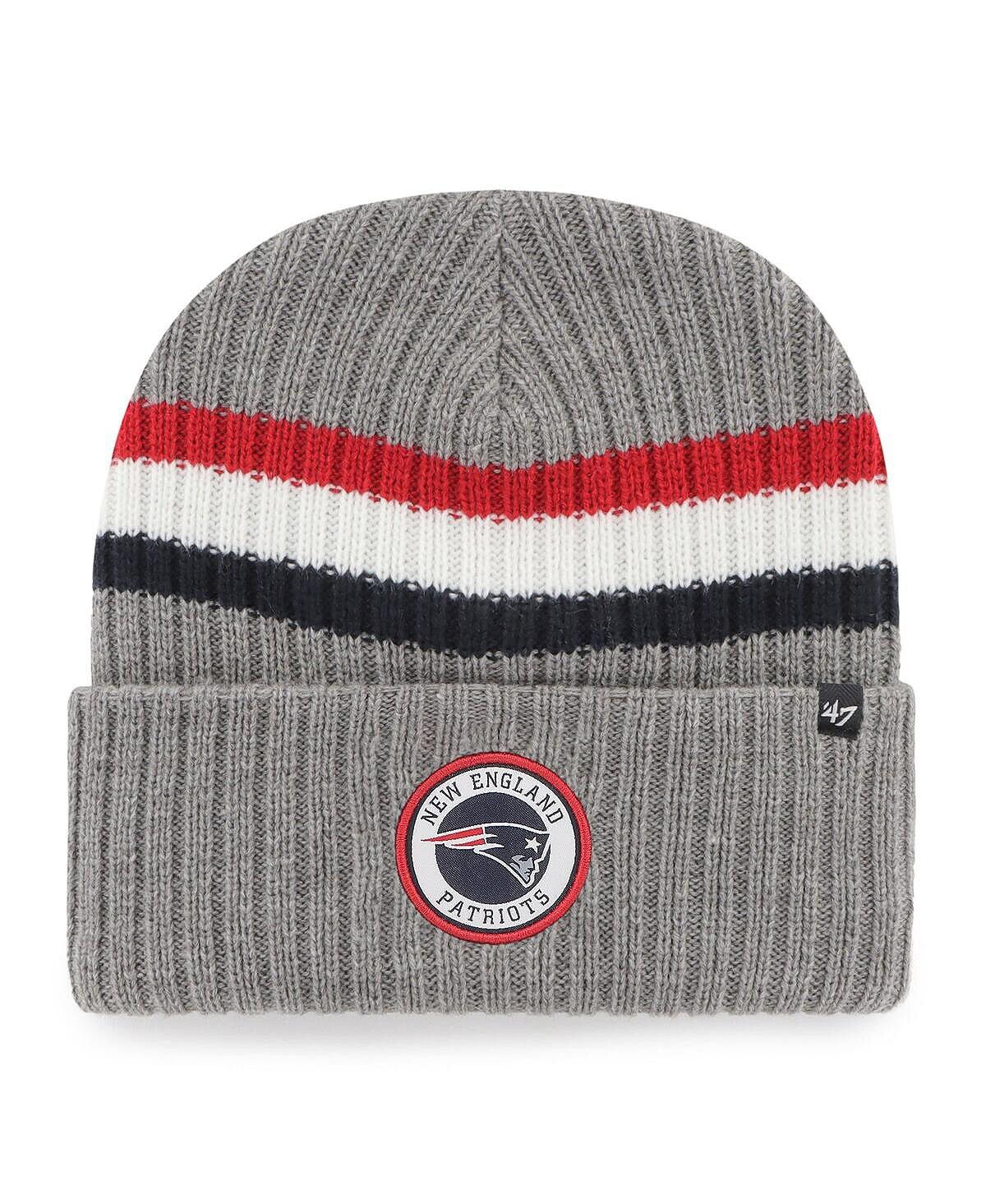 

Мужская серая вязаная шапка New England Patriots Highline с манжетами '47 Brand