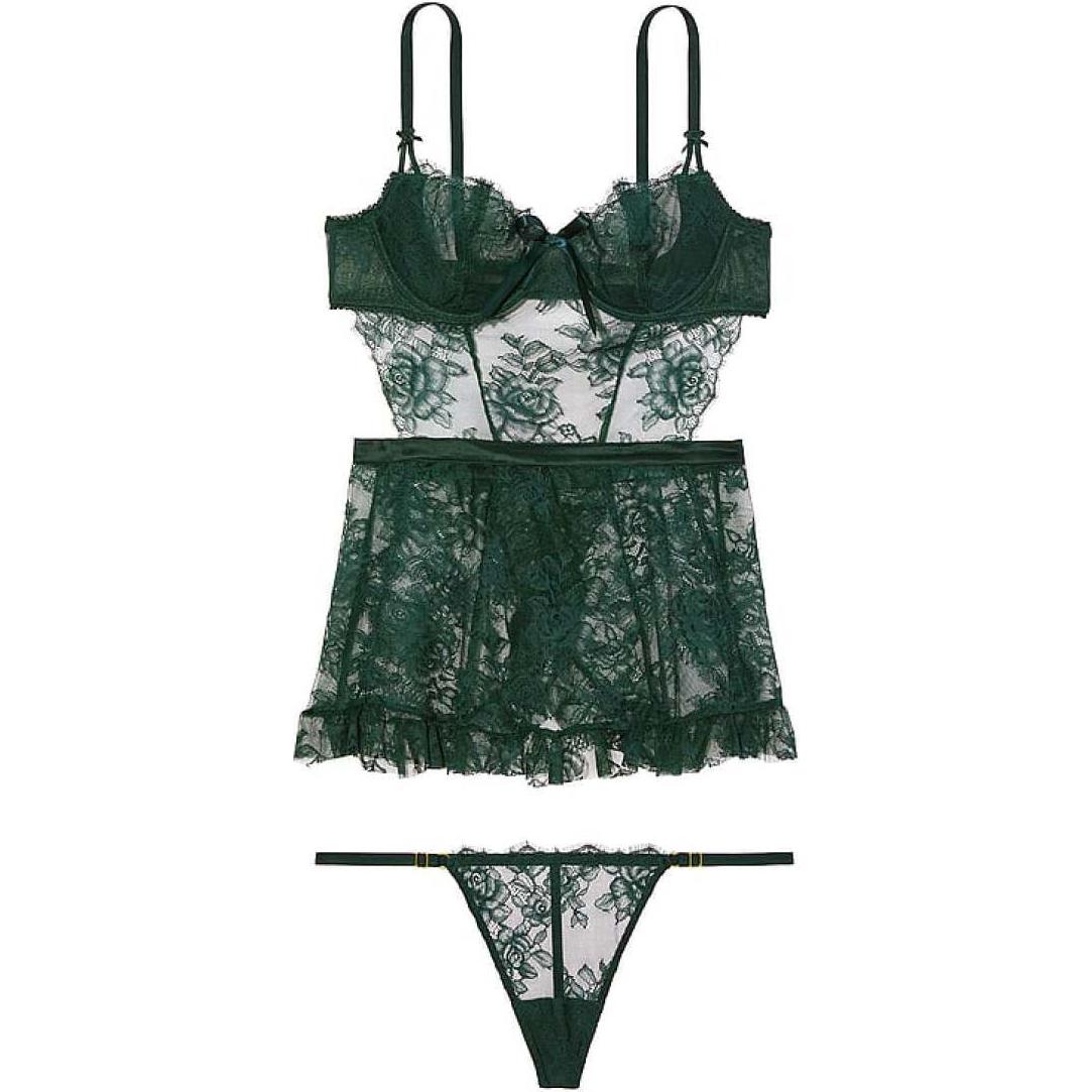 

Victoria's Secret Очень сексуальный комплект пижамы для женщин из велюра green