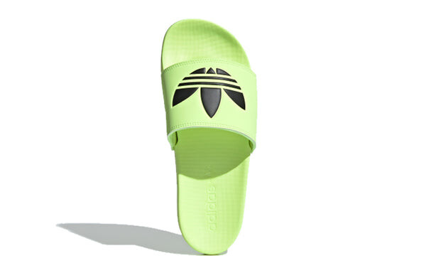 Тапочки originals adilette lite slipper 'black green' Adidas, черный — фото 4