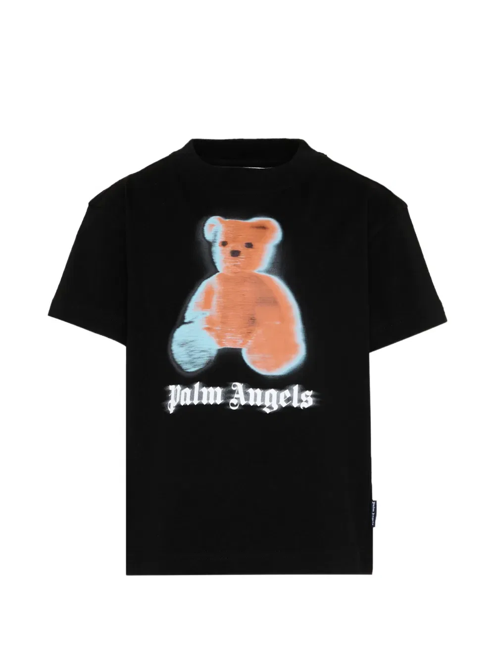 Футболка с медвежьим принтом Palm Angels Kids, черный