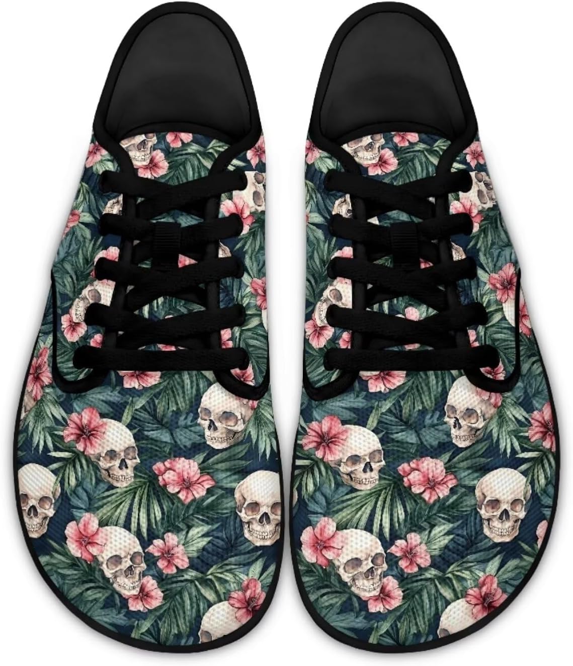 

Женские кроссовки с черепами для ходьбы и бега, модные туфли на шнуровке, лоферы для вождения Ecaestolph, зеленый