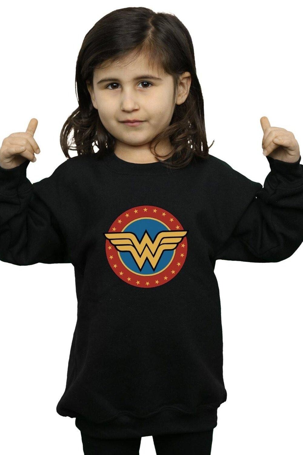 

Толстовка с круглым логотипом Wonder Woman DC Comics, черный