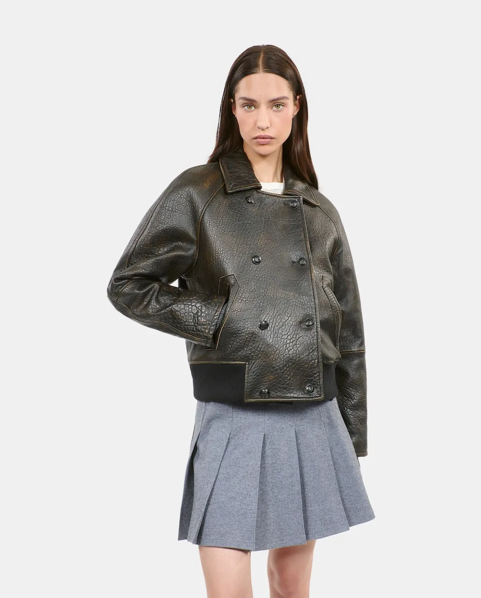 

Женская куртка из искусственной кожи The Kooples, коричневый
