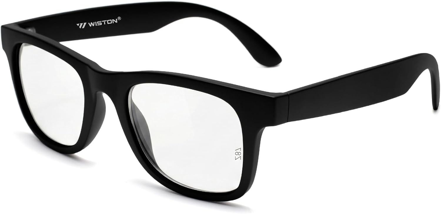 

Солнцезащитные очки WISTON XL Z87 для больших широких голов, мужские и женские, прямоугольные, из материала TR90, сверхлегкие, с защитой от УФ-излучения UV400, модель W8822, Black/Blue Light