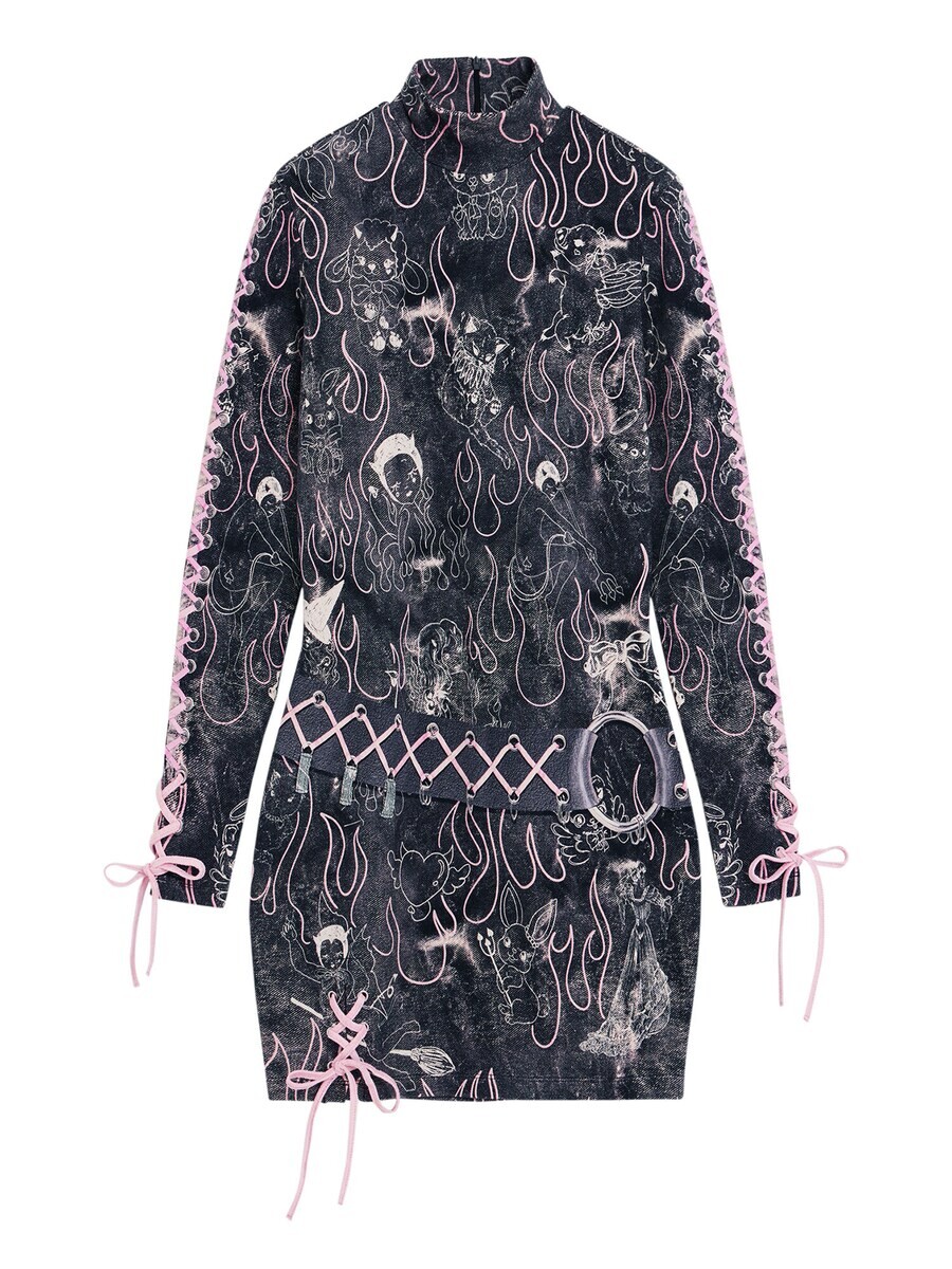 

Мини платье Desigual Dress María Esccoté, черный