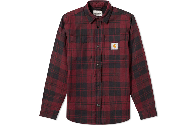 

Carhartt WIP Рубашка мужская красная черная клетка