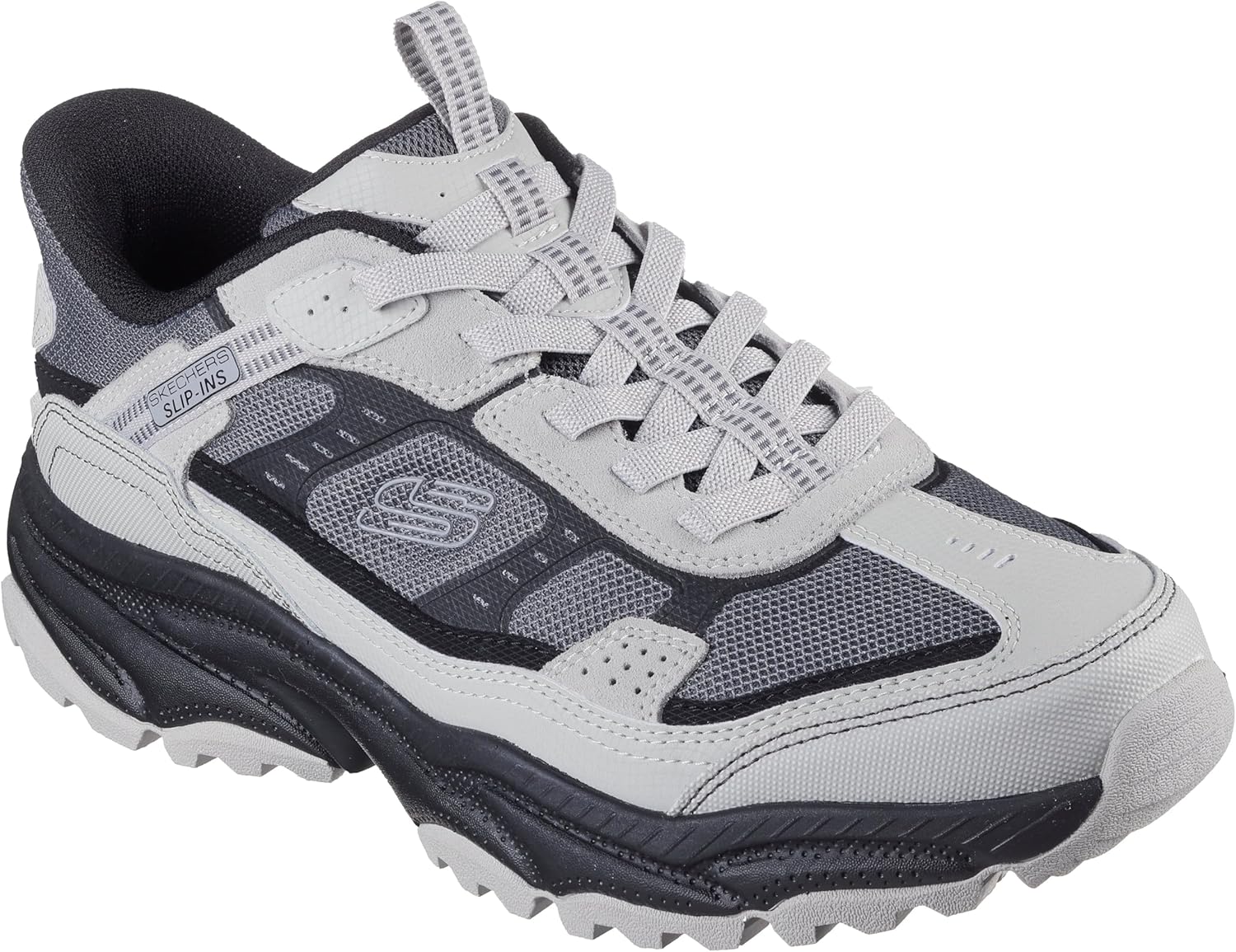 Мужские слипоны Skechers: Vigor в Sneaker, черный/серый — фото 4