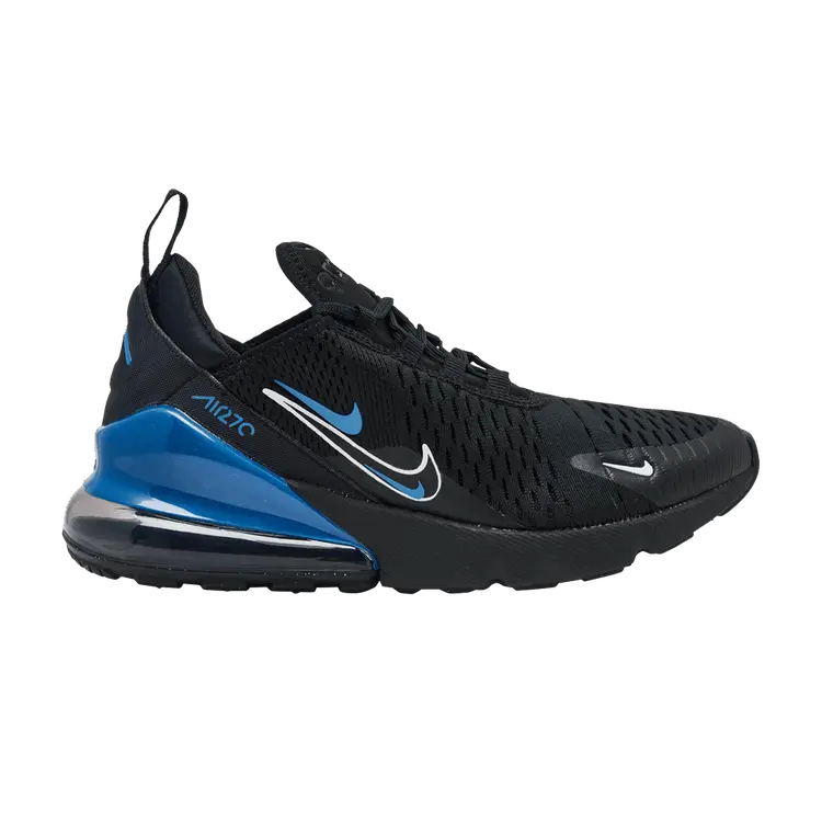 

Кроссовки Nike Air Max 270 GS 'Multi-Swoosh - Black Dark Marina Blue', черный