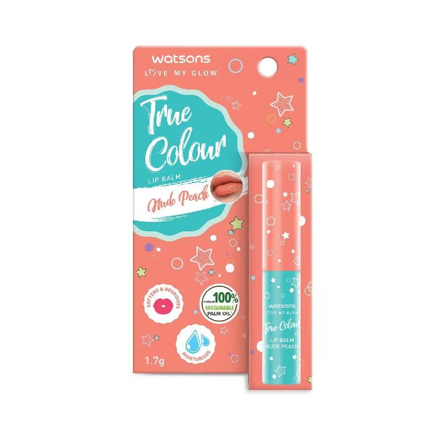 

Watsons True Colors Бальзам для губ нюдовый персик.7г, Orange