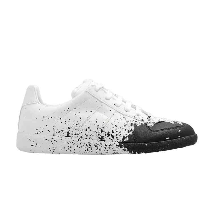 Кроссовки Maison Margiela Wmns Replica Low Paint Splatter - White Black, белый