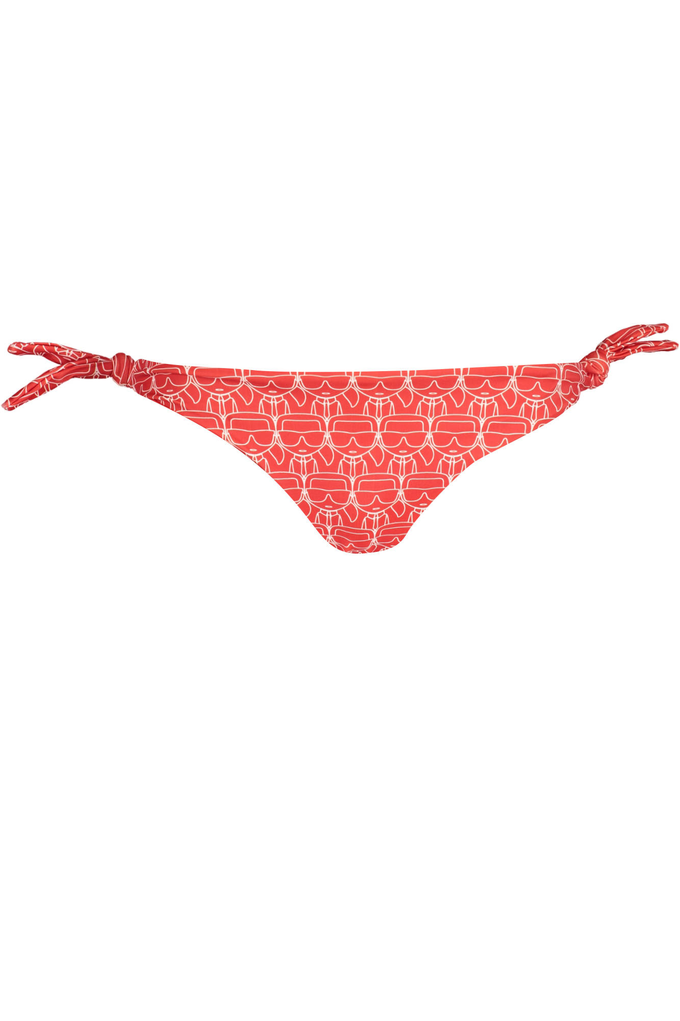 

Плавки женские Karl Lagerfeld Beachwear пляжные с узором и с завязками, красный