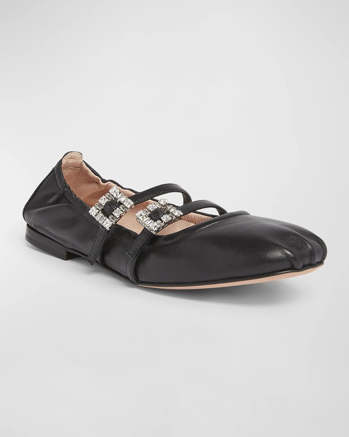Балетки из телячьей кожи с двумя пряжками Roger Vivier, цвет Nero — фото 2