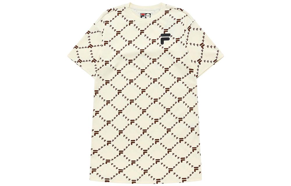 

Футболка Sports Life Collection с коротким рукавом Женская Античный белый Имитация FILA FUSION