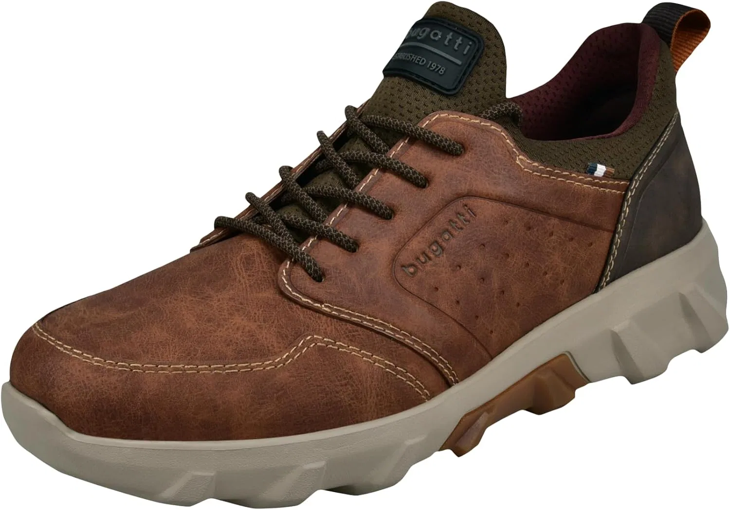 Мужские мокасины Bugatti, мужские тапочки, Cognac Brown 6360