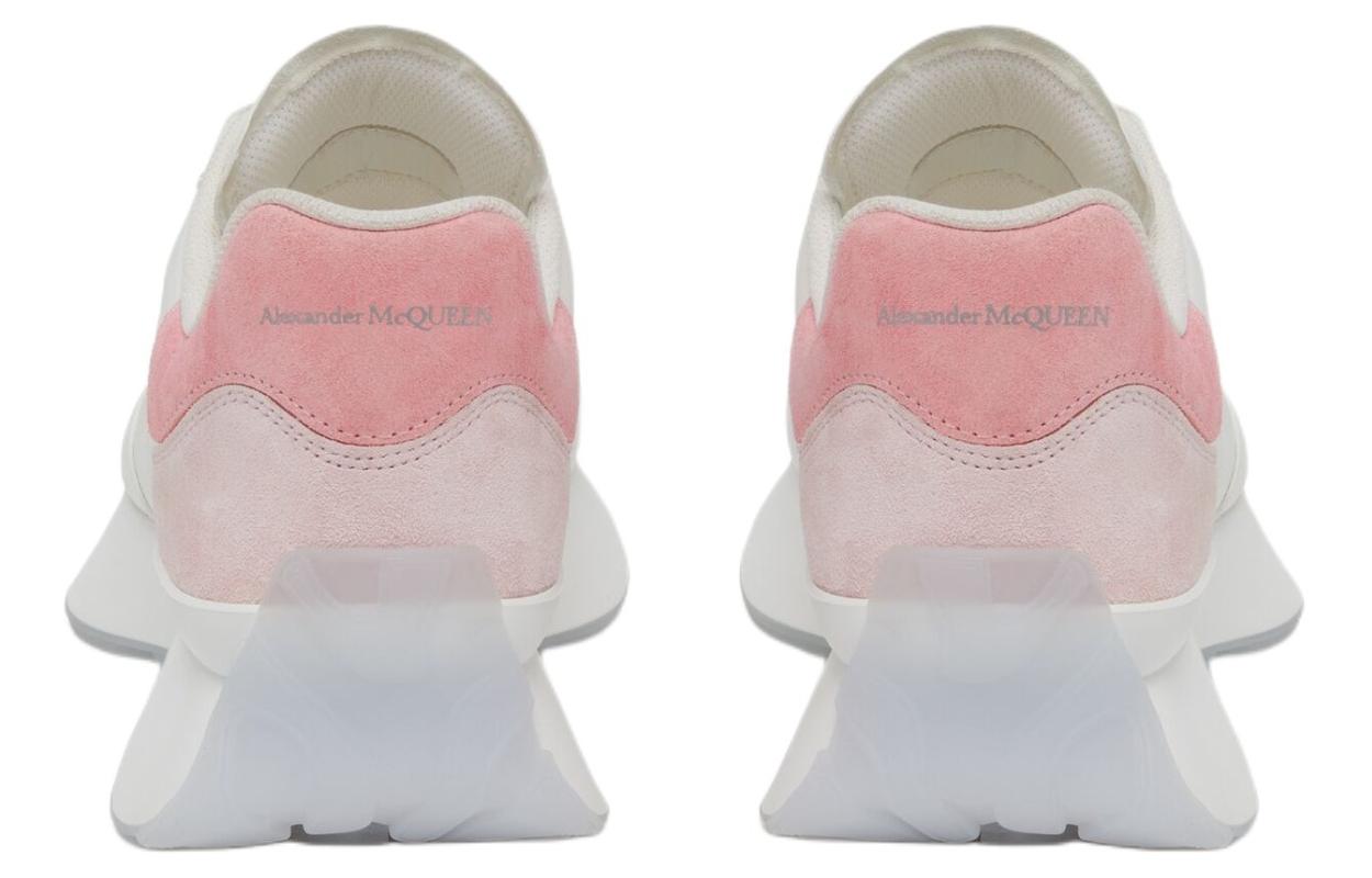 Кроссовки Sprint Runner Low-Top женские Alexander McQueen, бело-розовые — фото 4