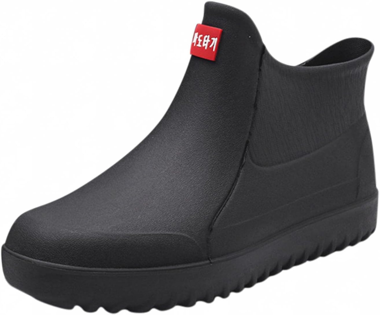 

Мужские короткие резиновые сапоги Hbeylia, водонепроницаемые, садовые, с антискользящей подошвой, на платформе, легкие, до щиколотки, резиновые сапоги до середины голени для работы на улице и садоводства, черный