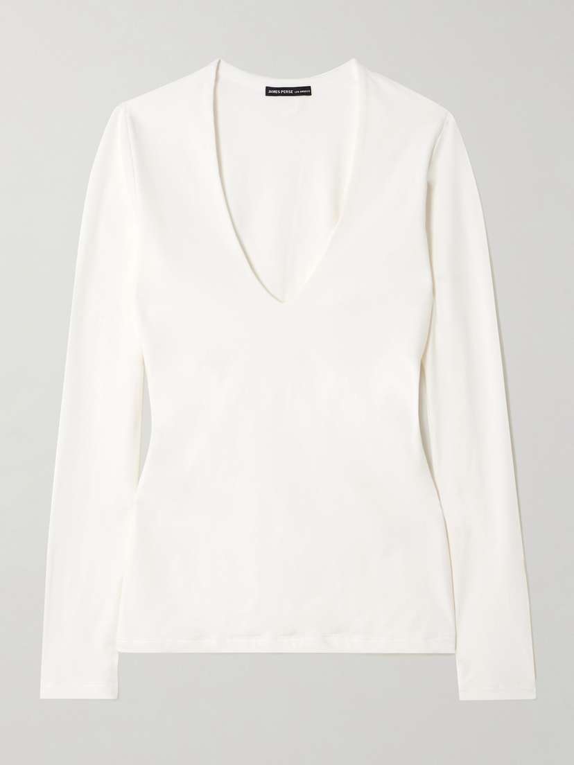 

Футболка из хлопкового джерси James Perse, белый