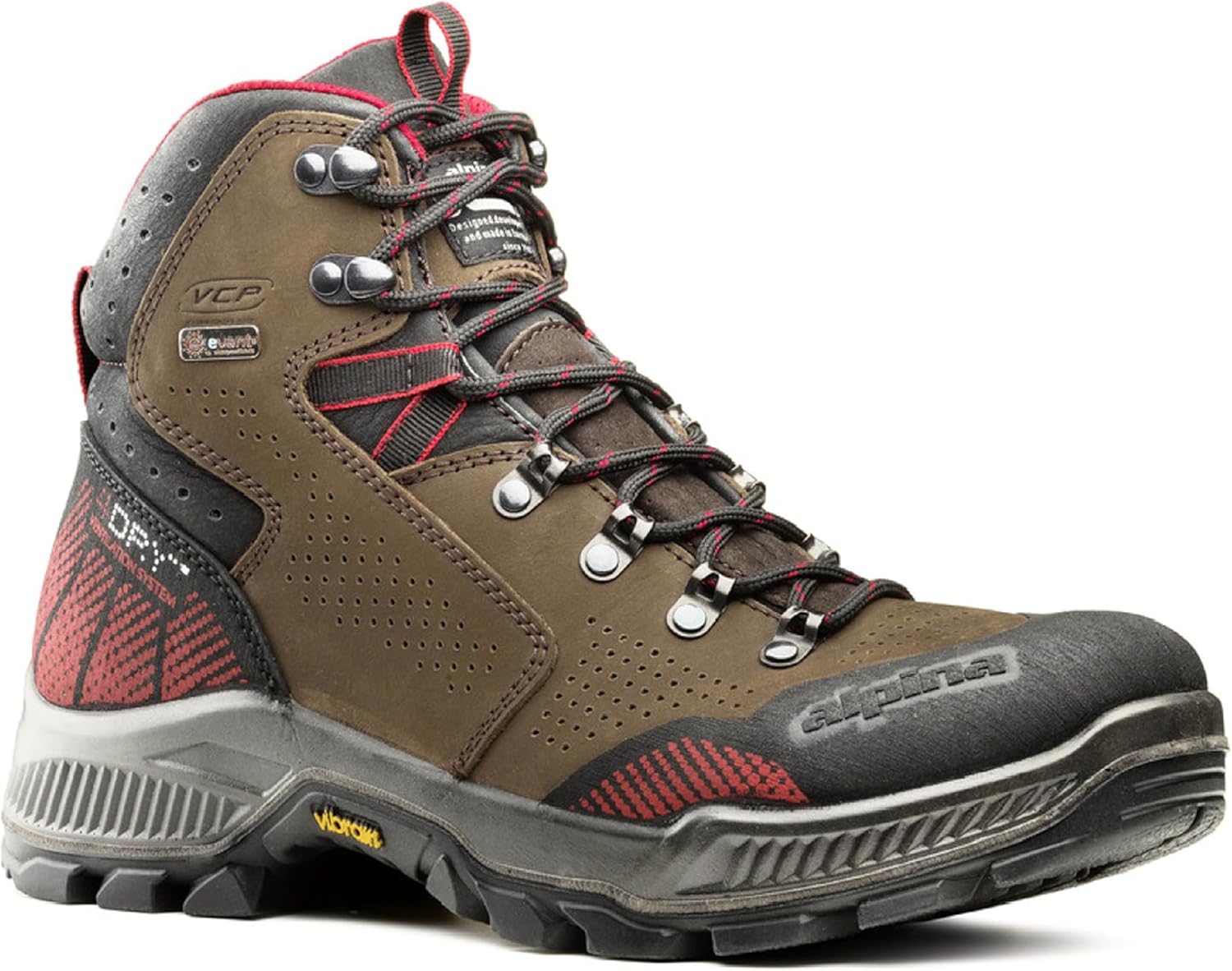 

Мужские походные и ботинки Alpina HELIOS Premium, 18 см водонепроницаемые ботинки из цельной кожи с дышащей мембраной eVent, Противоскользящая подошва, Прочная обувь для любой погоды, Сделано в Европе, Multicolor