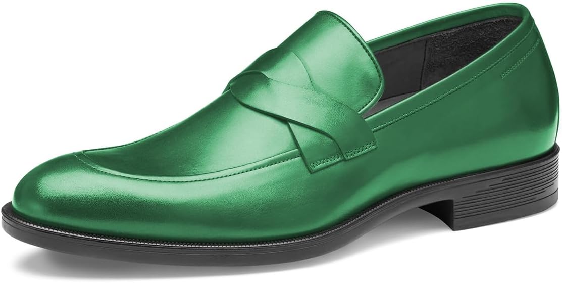 

Мужские туфли с закрытым носком FOWT, слипоны-лоферы, удобные, с низким каблуком, повседневные, для работы, свадьбы, смокинга, размеры 4-16 US, зеленый
