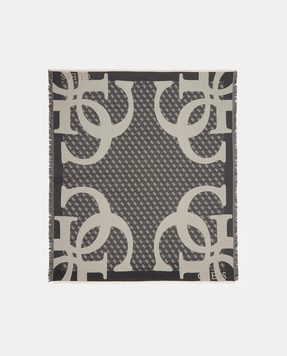 

Женская кефия с принтом 4g Guess, черный