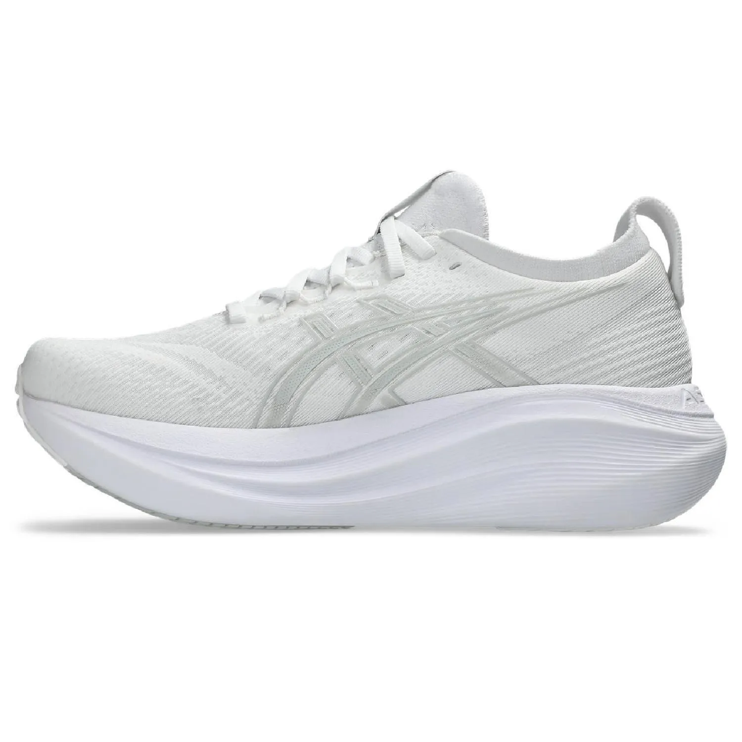 Женские кроссовки для бега по дороге GEL-Nimbus 27 ASICS, White/Glacier Grey — фото 2