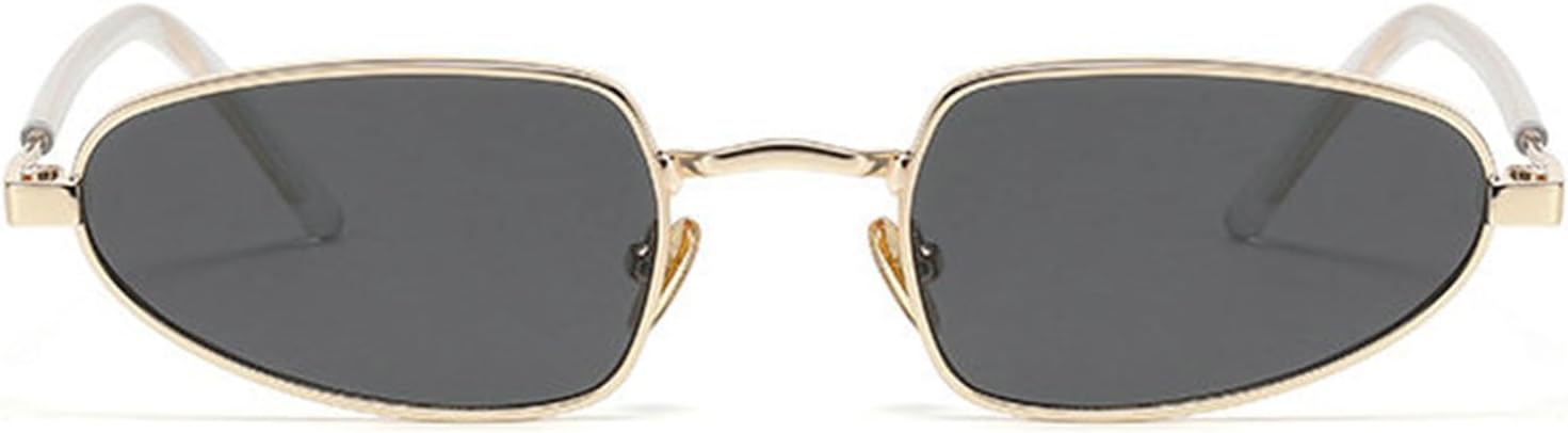 

Солнцезащитные очки Willochra маленьких овальных размеров для женщин и мужчин, в стиле ретро, ​​металлические, «кошачий глаз», винтажные, панк, модные, с защитой от УФ-излучения UV400, C1