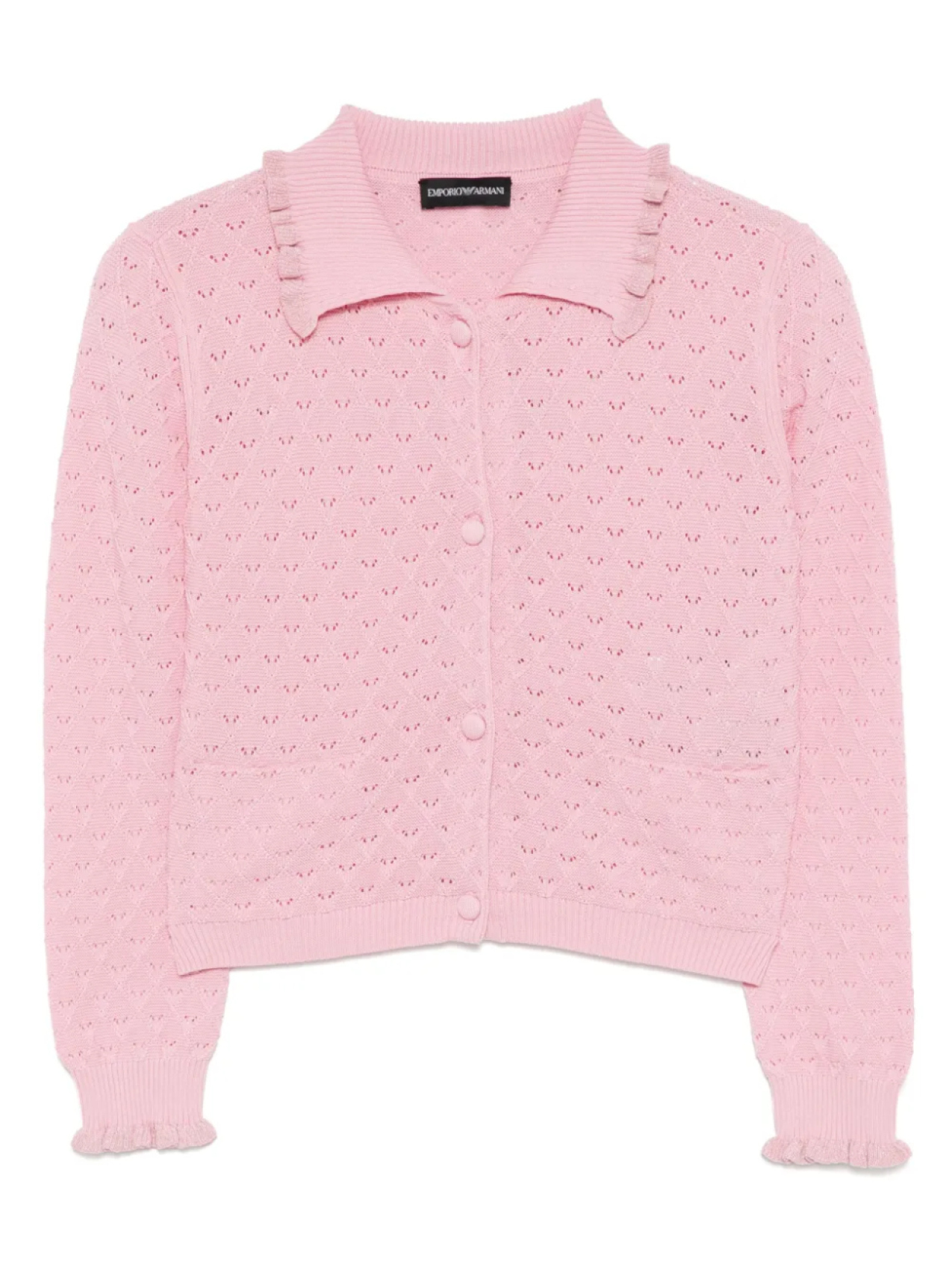 

Emporio Armani Kids кардиган на пуговицах, розовый