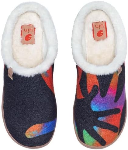 

Мужские мюли-лоаферы UIN, легкие и удобные, для прогулок, повседневные сабо, домашние тапочки, с художественной росписью, для путешествий, Midnight Street 2, Malaga - Love Palms