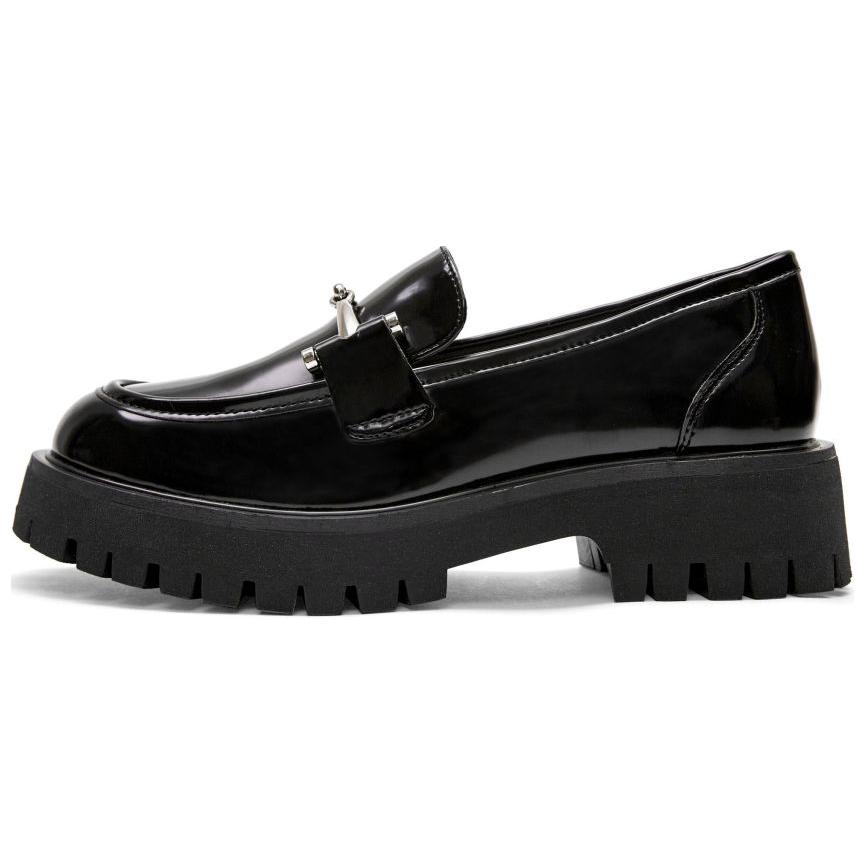 Лоферы женские черные/коричневые TOOMANYSHOES