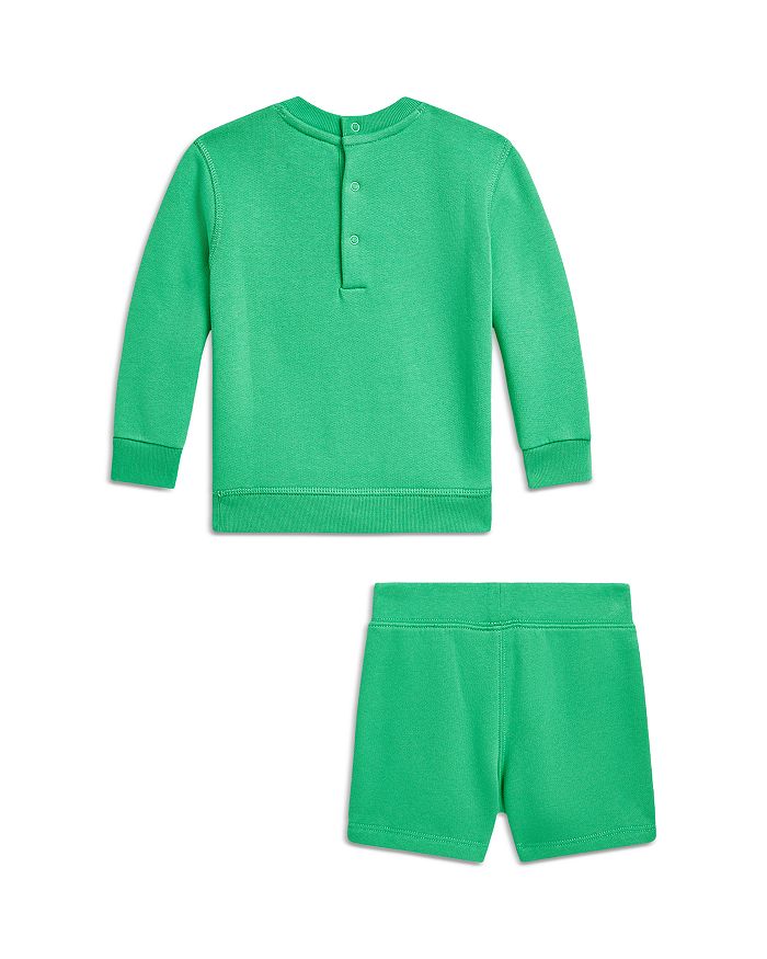 

Комплект из флиса с логотипом и шорт для мальчиков - Baby Ralph Lauren, зеленый