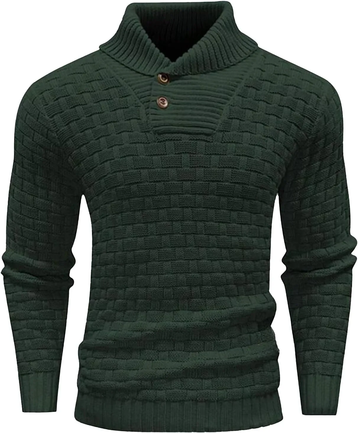 

Мужской зимний свитер с шалью воротником и пуговицами